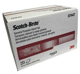 Box of 3M Scotch-Brite™ General Purpose Hand Pad, 9"x6" Scuff Pad, RED, 07447