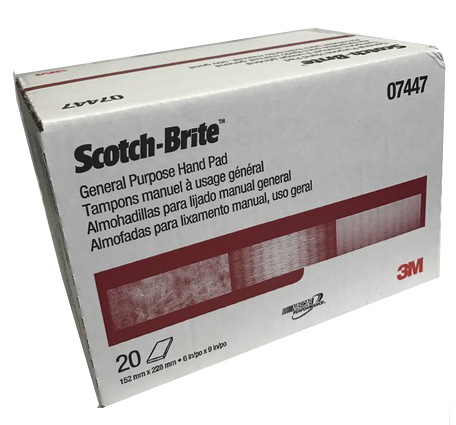 Box of 3M Scotch-Brite™ General Purpose Hand Pad, 9x6 Scuff Pad, RED –