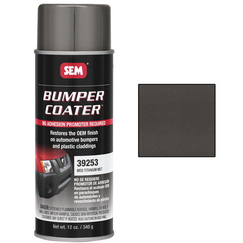 SEM 39253 Medium Titanium Bumper Coater Aerosol - 12 oz