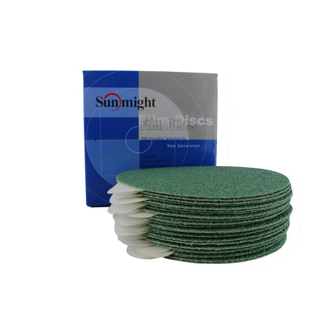 Sunmight 01307 - 6" 100 Grit No Hole PSA Film Sanding Discs (100 Pcs)