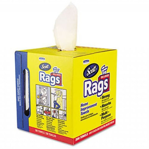 Rags-In-A-Box, White, Scott 75260, 200 Rags