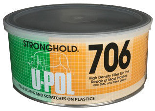 U-Pol Stronghold High Density Filler for The Repair of Most Plastics, 600 ml, UP706