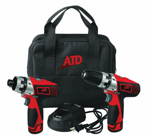 ATD‐10525 12V Cordless Lithium Ion Drill & Driver Combo Kit