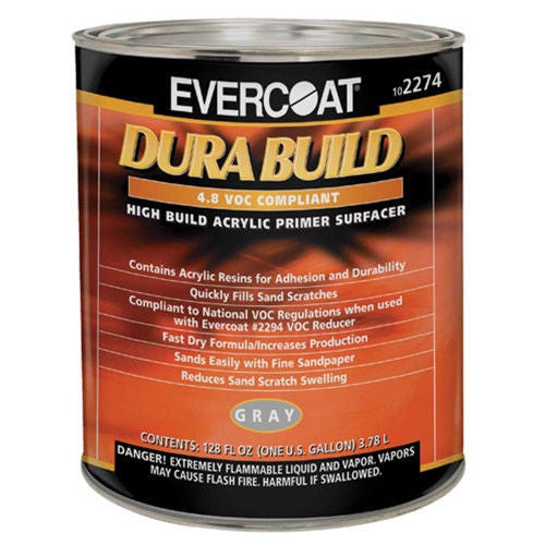 Evercoat Dura Build Acrylic Primer Surfacer - Gray, 2274, 1 Gallon