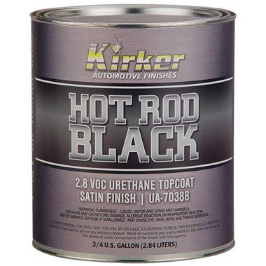 Kirker Urethane Topcoat Hotroad Black, 3/4GAL