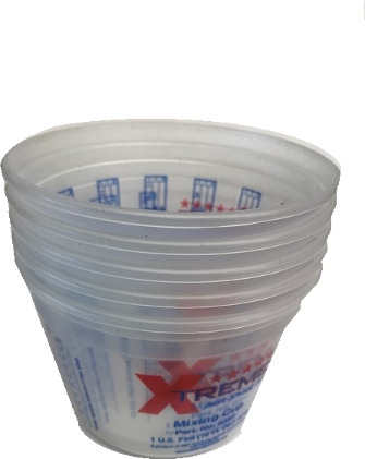 Paint Mixing Cups, 1 PINT - Calibrated Mixing Ratios on Side of Cup –