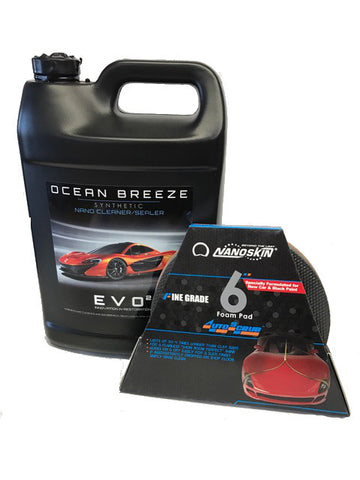 Ocean Breeze Synthetic Nano Ceramic Cleaner with AUTOSCRUB 6" Pad