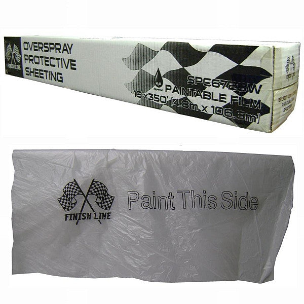 Finish Line Overspray Protective Sheeting, White Paintable