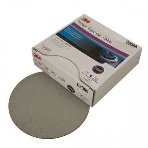 3M -2085 6" Trizact Hookit Foam - Box of 15 Discs