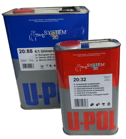 U-Pol 2K Universal Urethane Clearcoat 4:1, UP2882, 1 GAL with Hardener –